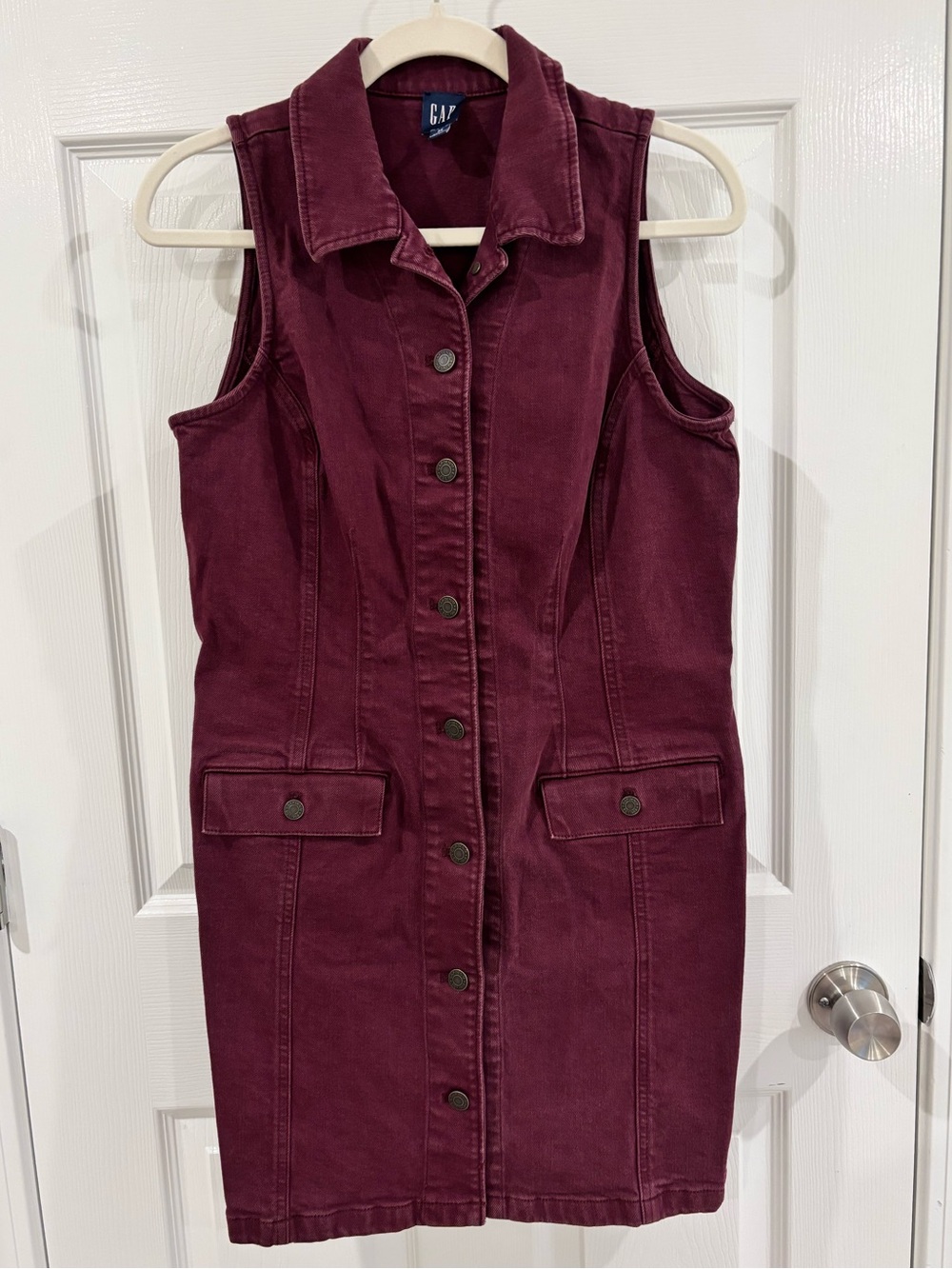 GAP Collared Denim Button Down Dress M